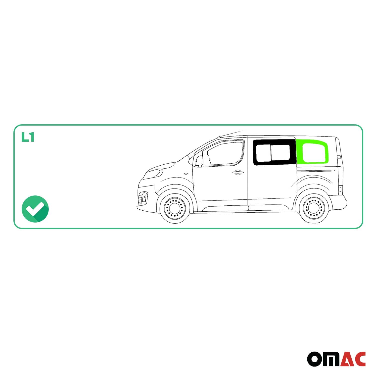 Vitre de Porte pour Fiat Scudo Ulysse 2022-2025 L1 Arrière Gauche Verre fixe
