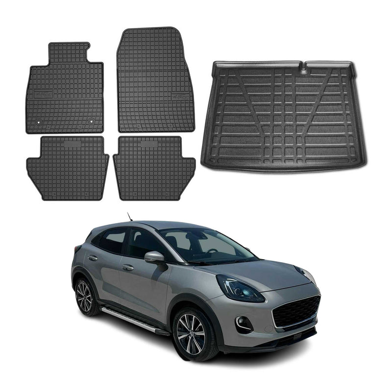 Kit Tapis de sol et coffre pour Ford Puma 2020-2025 Noir TPE
