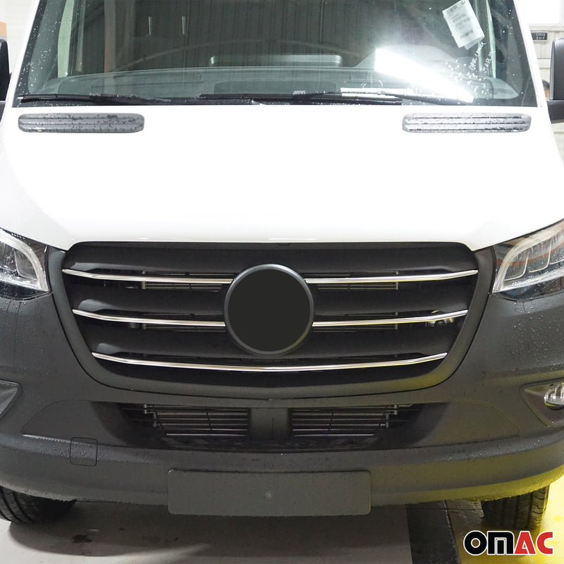 Moulure de Grille de Calandre pour Mercedes Sprinter 2018-2025 Chromé Brossé 5x