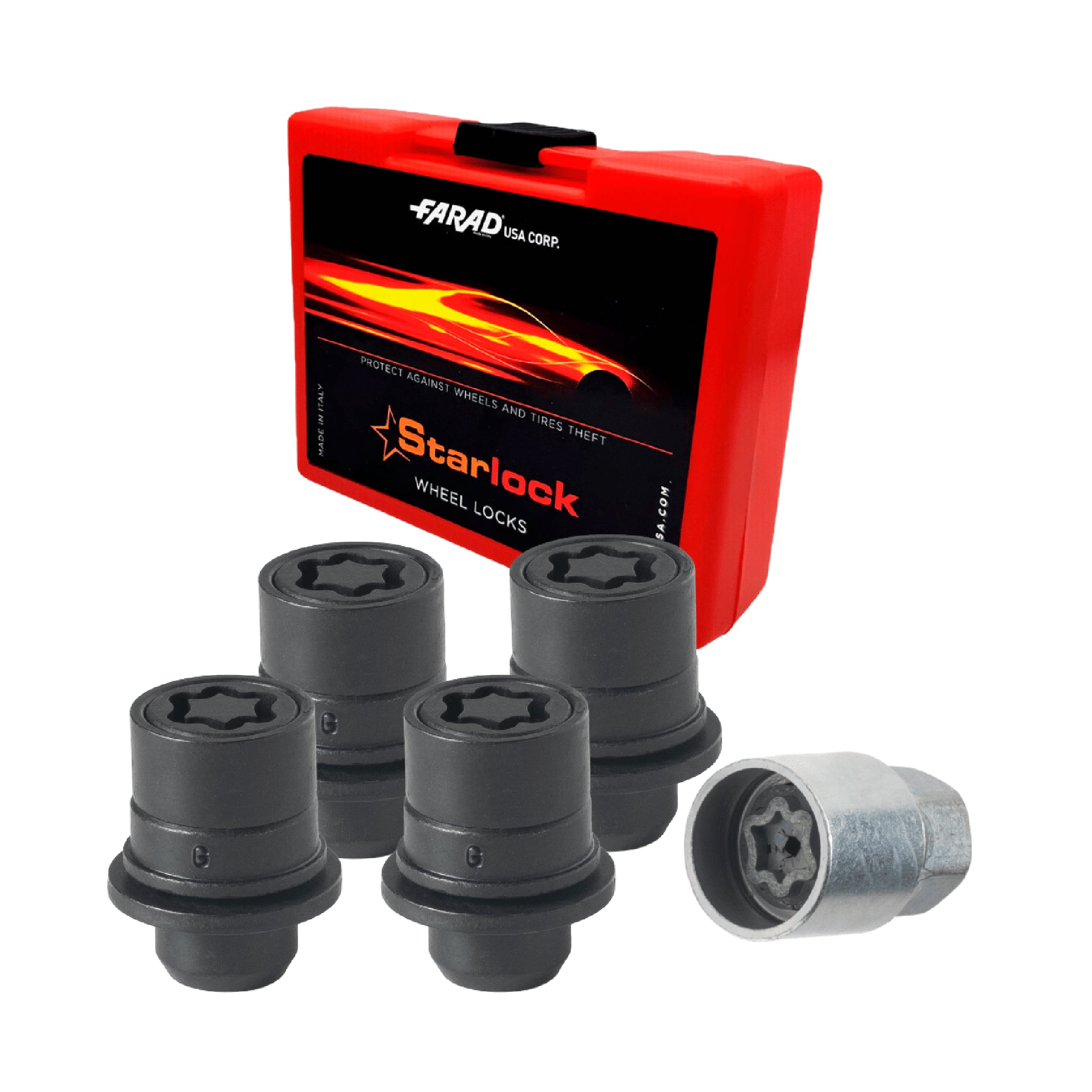 Vis de roue antivol pour KIA Opirus 2006-2012 Acier Noir lot de 4 M12X1,5