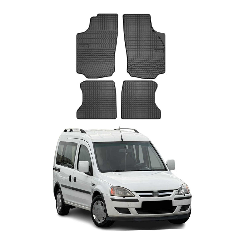 Tapis de Sol pour Opel Combo C 2001-2011 Noir Caoutchouc