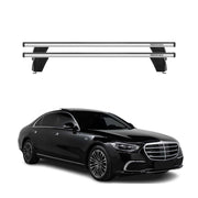 Menabo Barres de toit transversales pour Mercedes Classe S W223 2021-26 Alu Gris