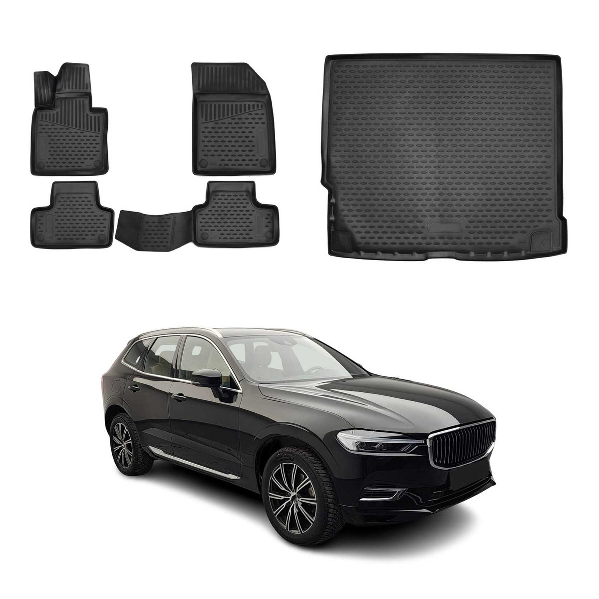 OMAC Kit Tapis de Sol et Coffre pour Volvo XC60 2017-2024