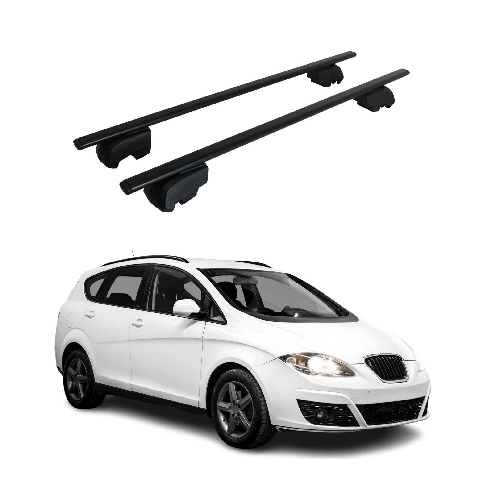 Barres de toit Transversales pour Seat Altea XL 2006-2015 ABE Noir