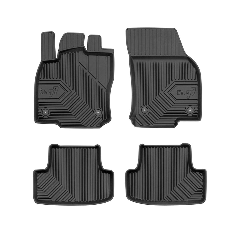 Tapis de Sol de Voiture pour Audi Q2 2016-2020 Pre-FL TPE Imperméable Noir 4Pcs