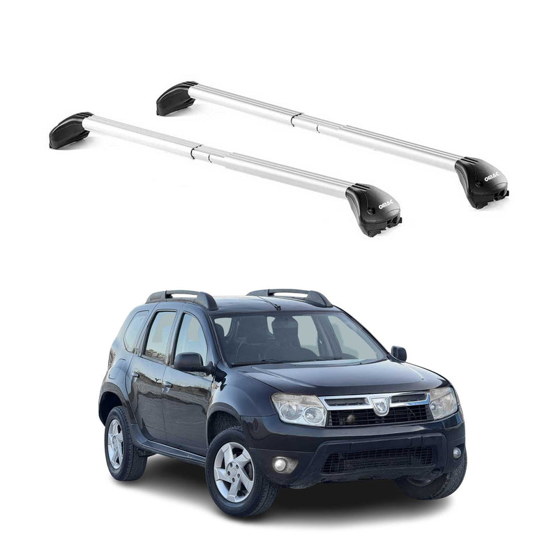 Barres de toit transversales pour Dacia Duster 2010-2013 Gris Argenté 2x ABE
