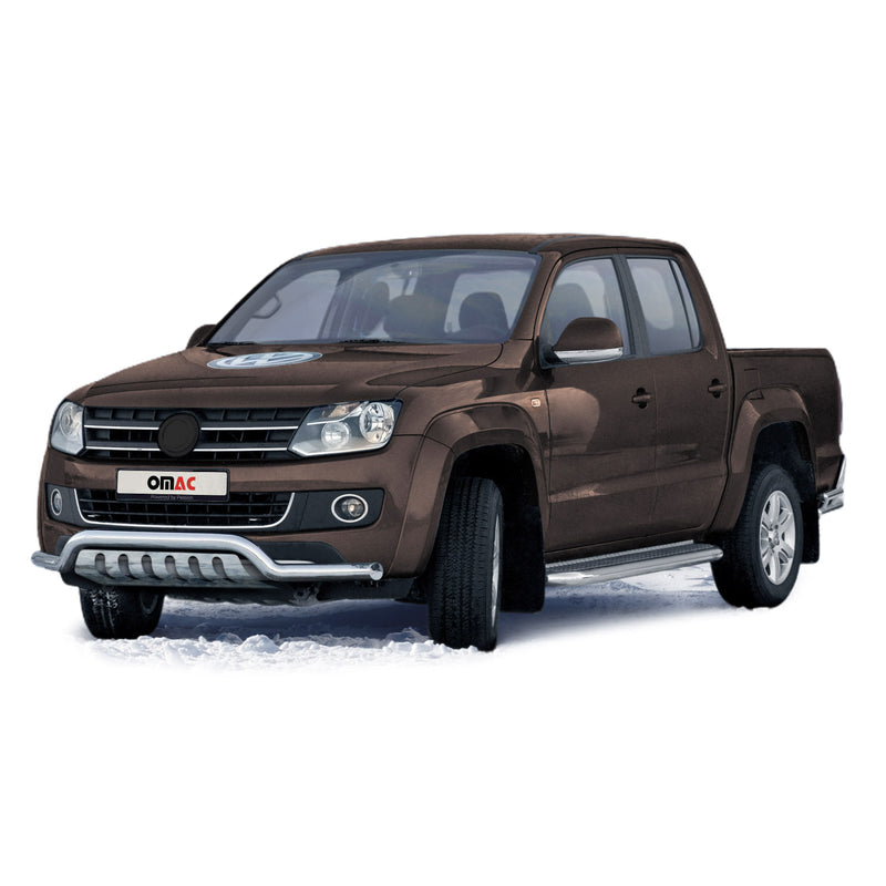 Pare-Buffle Avant Pour VW Amarok 2010-2016 Acier Argent