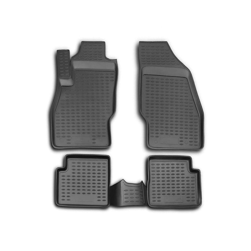 Tapis de sol pour Opel Corsa D 2006-2014 en caoutchouc TPE 3D Noir 4Pcs