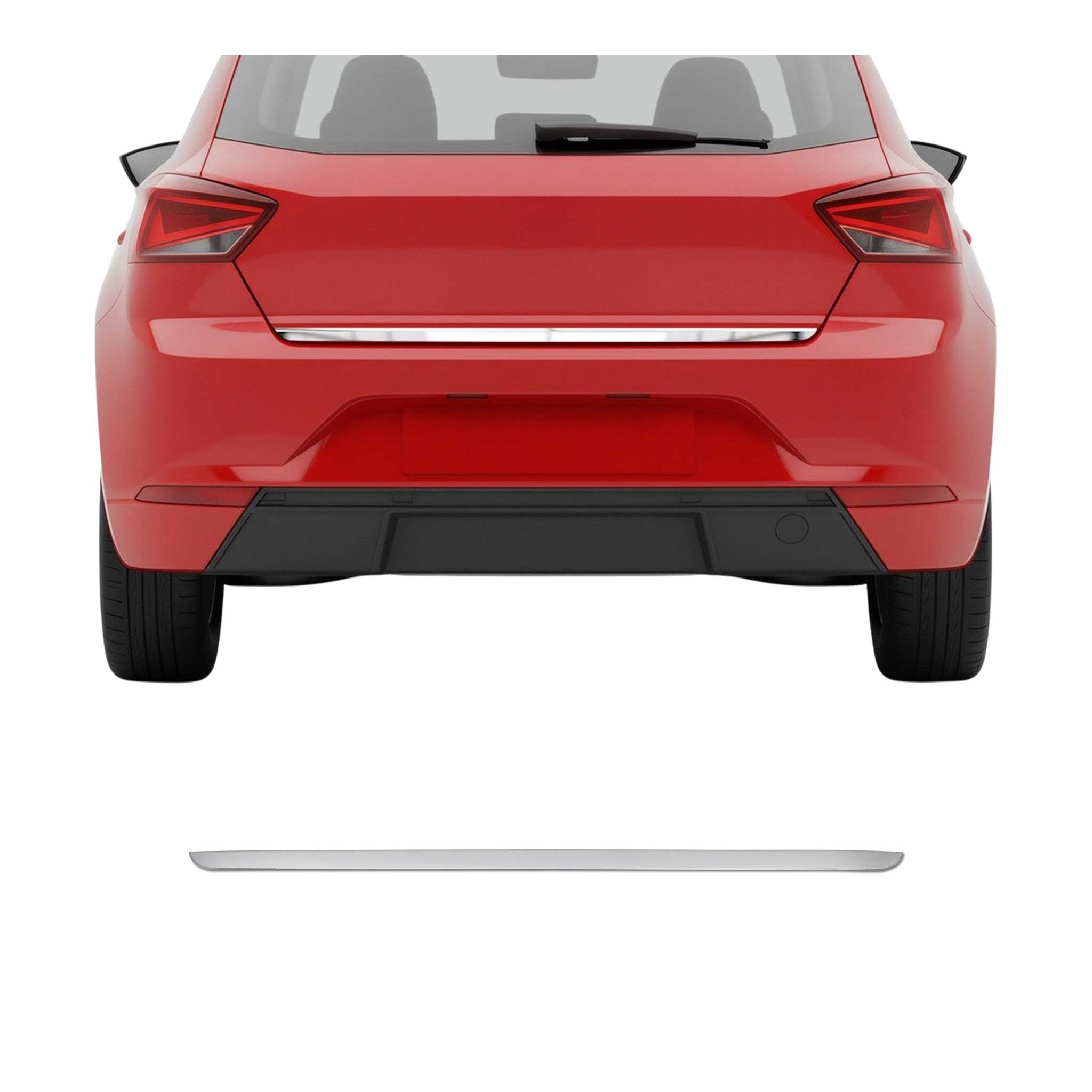 Garniture de Hayon Coffre pour Seat Ibiza V 2017-2020 acier inox