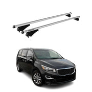 Tiger Barres de toit transversales pour Kia Grand Carnival 2014-2020 Gris