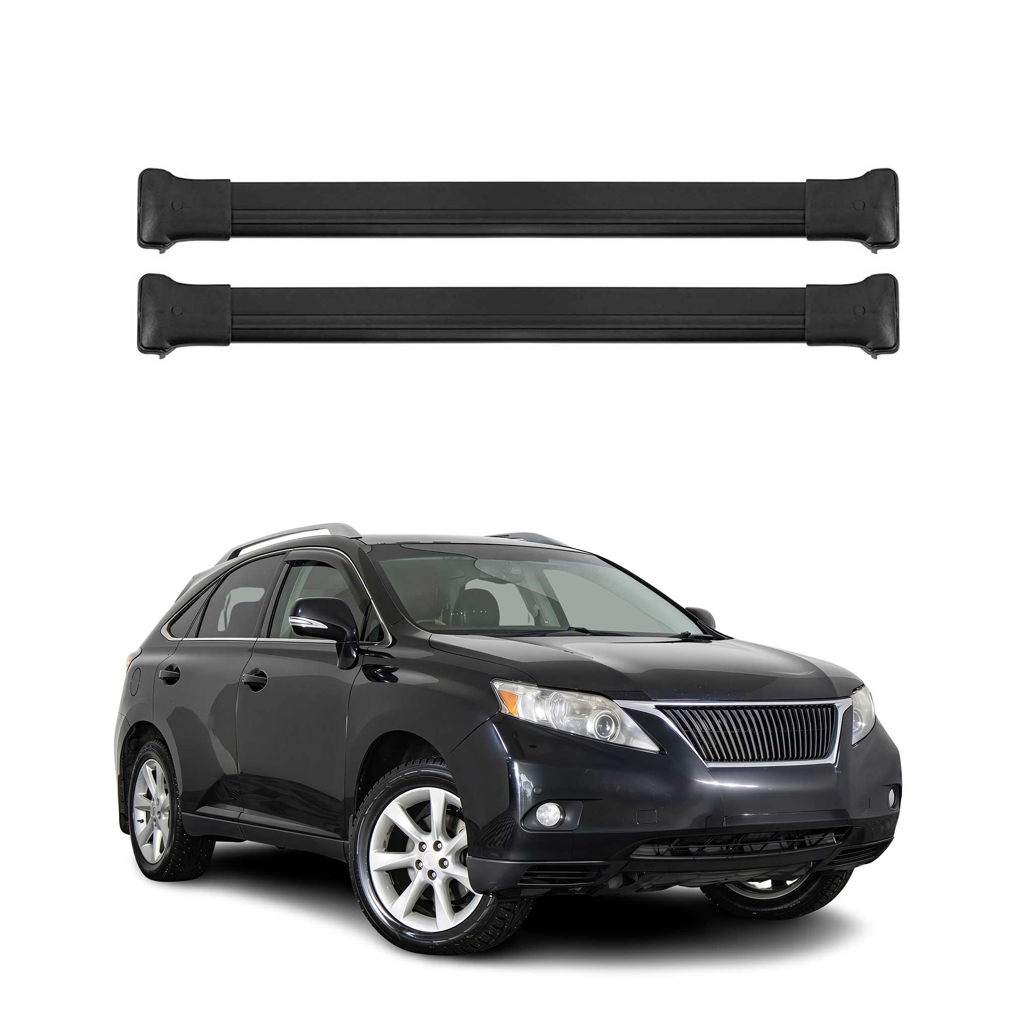 OMAC Barres de toit en aluminium pour Lexus RX mk1 & mk2 2004-2015 Noir 2Pcs
