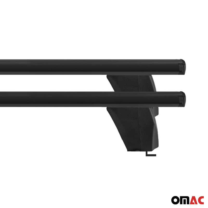 Menabo Barres de toit Transversales pour VW Amarok 2010-2016 Alu Noir TUV 2x