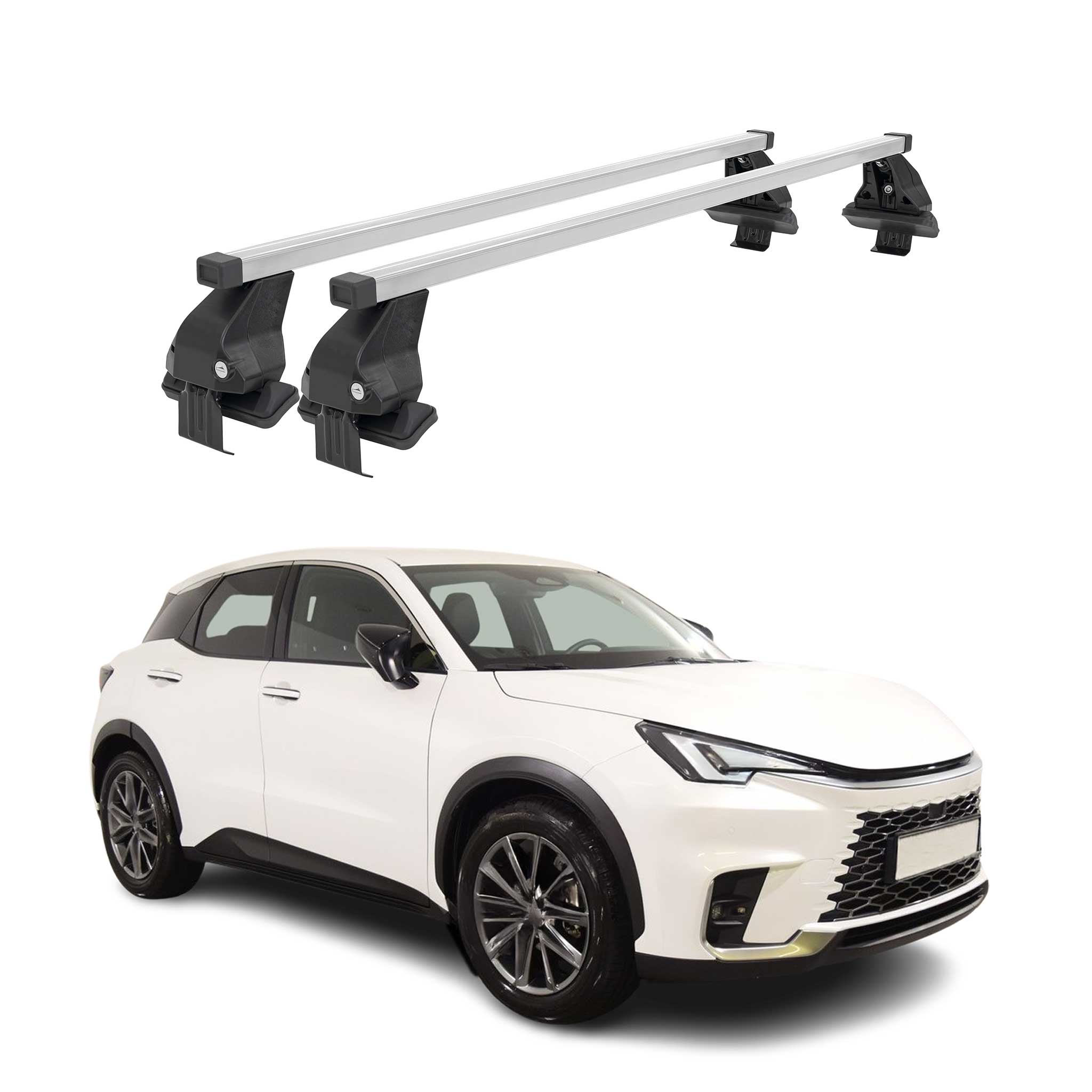 Menabo Barres de toit transversales pour Lexus LBX 2024-2026 Acier Gris 2x