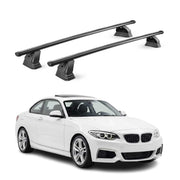 Barres de toit transversales acier pour Bmw Serie 2 F22 Coupè 2012-2021 Noir 2x