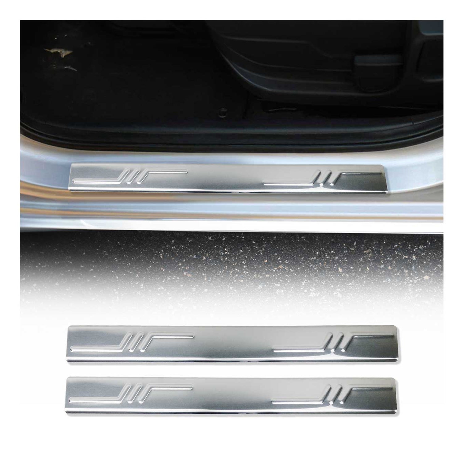 Protection Seuils de Portes pour VW Golf VI Cabriolet 2011-2016 2x Acier Chromé