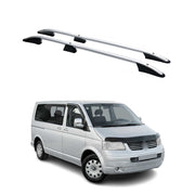 Barres de toit longitudinales pour VW T5 Transporter 2003-2015 L1 Aluminium Noir