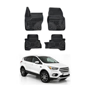 Tapis de sol pour Ford Kuga 2008-2019 / C-MAX 2003-2010 Noir 3D en TPE 4Pcs