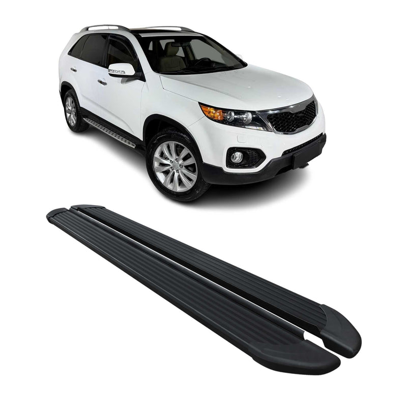 Marchepieds Latéraux pédale pour Kia Sorento 2009-2013 Noir Aluminium 2Pcs