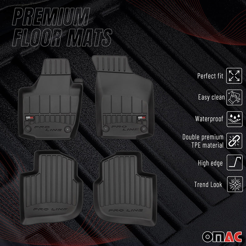 Tapis de Sol pour Skoda Rapid 2012-2019 TPE Noir