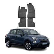OMAC Tapis de Sol pour Fiat 500X 2015-2026 en Caoutchouc Noir