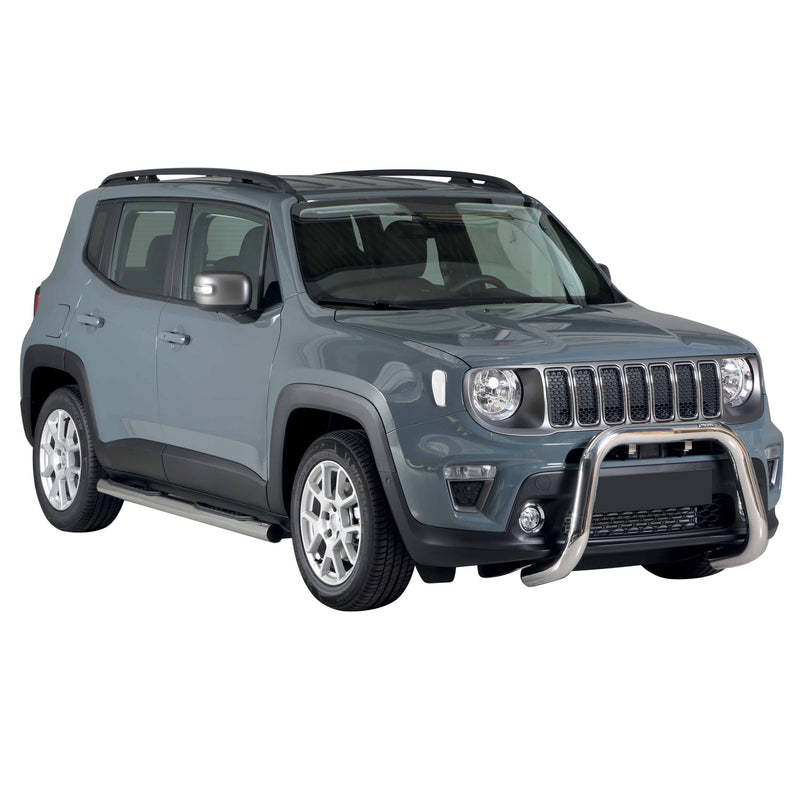 Pare-buffle Avant pour Jeep Renegade 2018-2022 76 mm en Acier Gris