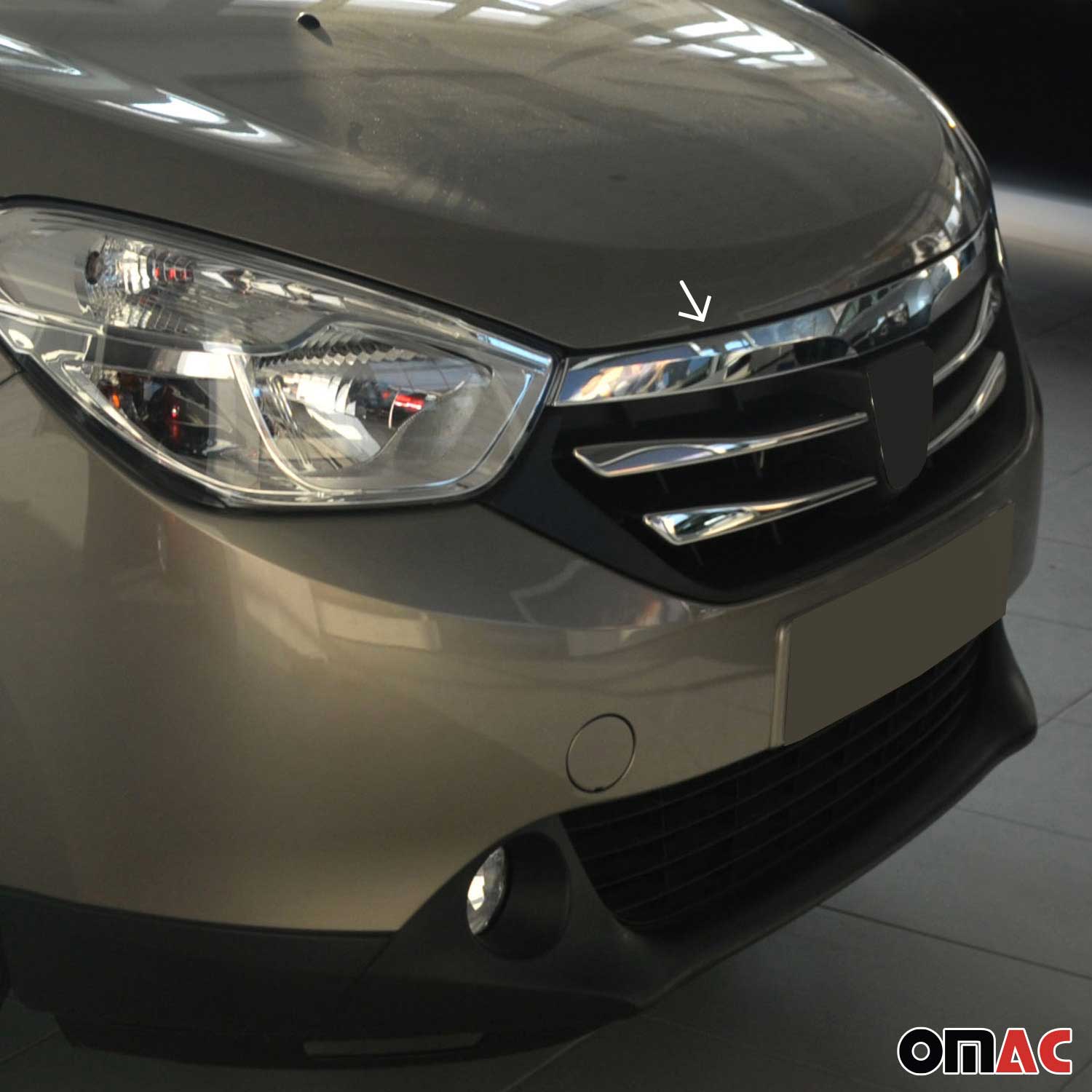 Moulure de Grille de Calandre pour Dacia Dokker 2012-2016 Chromé