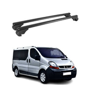 Barres de toit Transversales pour Renault Trafic II 2001-2014 TÜV Alu Noir 2x