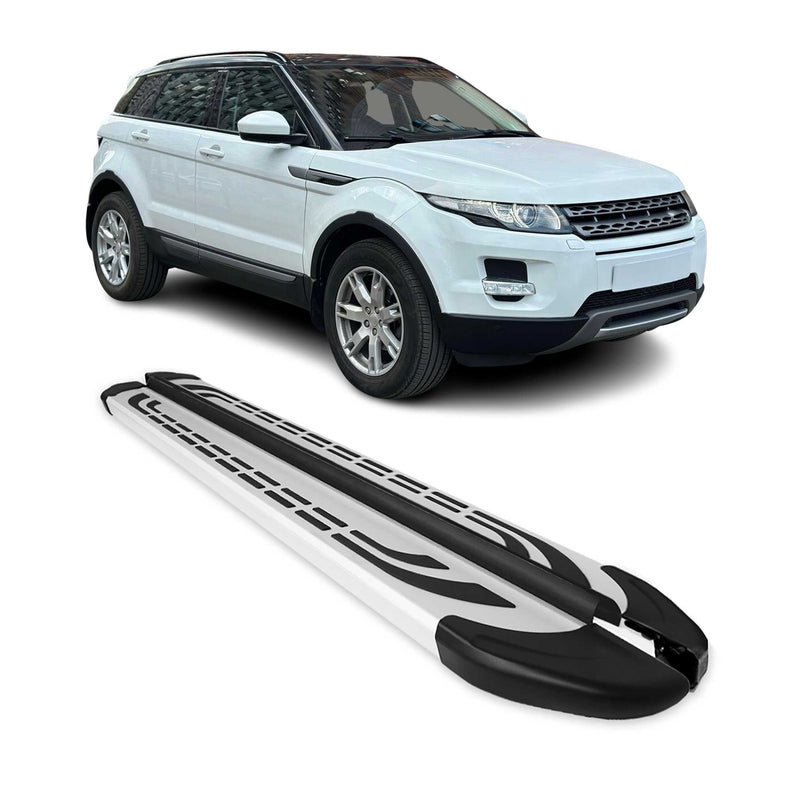 Marchepieds Latéraux pour Range Rover Evoque 2011-2018 Aluminium Gris 2Pcs