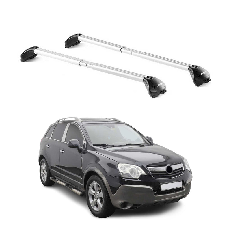 Barres de toit transversales pour Opel Antara 2006-2015 5P Gris Argenté 2x ABE