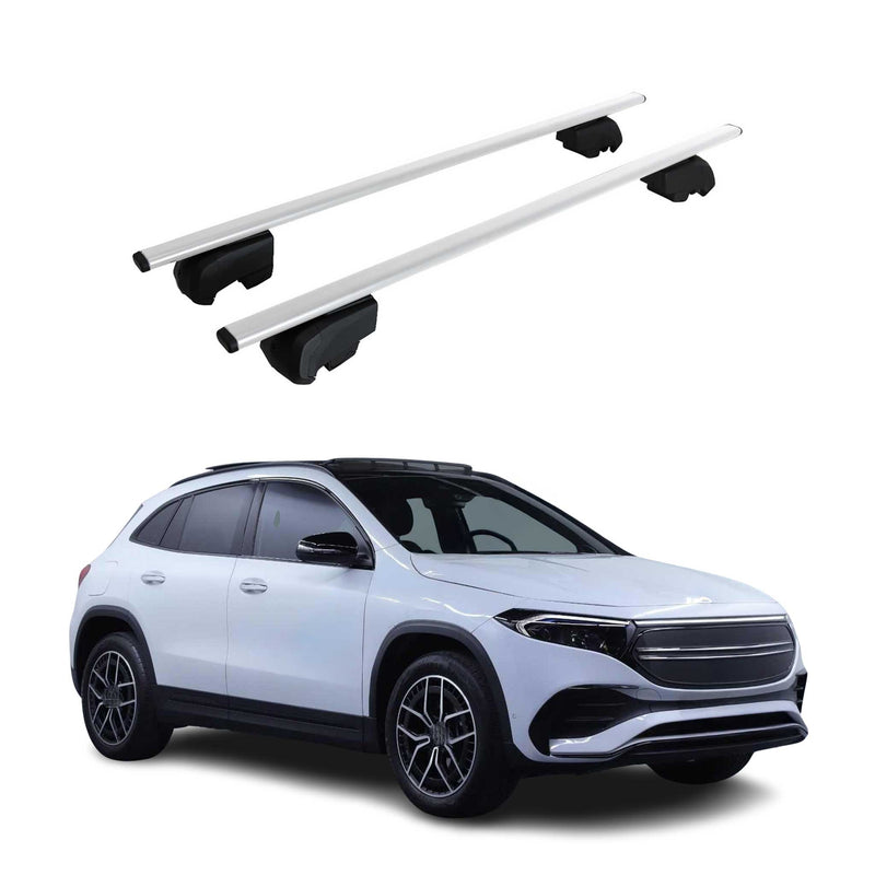 Barres de toit Transversales pour Mercedes EQA H243 2021-2025 ABE Fer Gris
