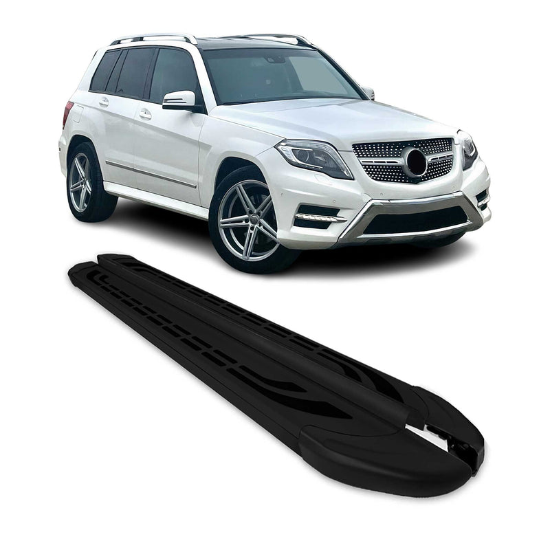 Marchepieds Latéraux pour Mercedes GLK X204 2008-2015 Aluminium Noir 2Pcs