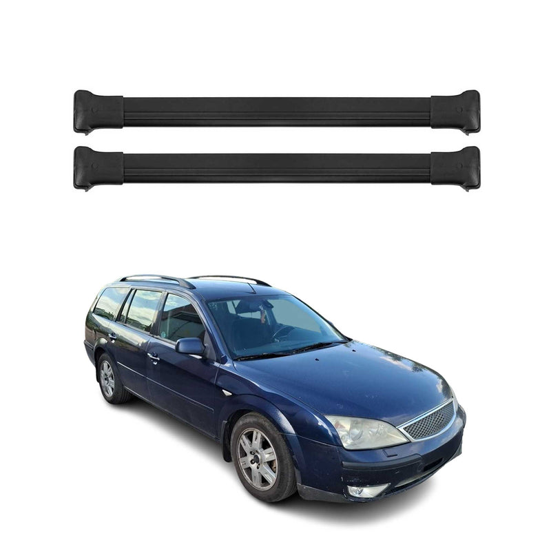 Barres de toit transversales pour Ford Mondeo SW 2000-2007 Aluminium Noir