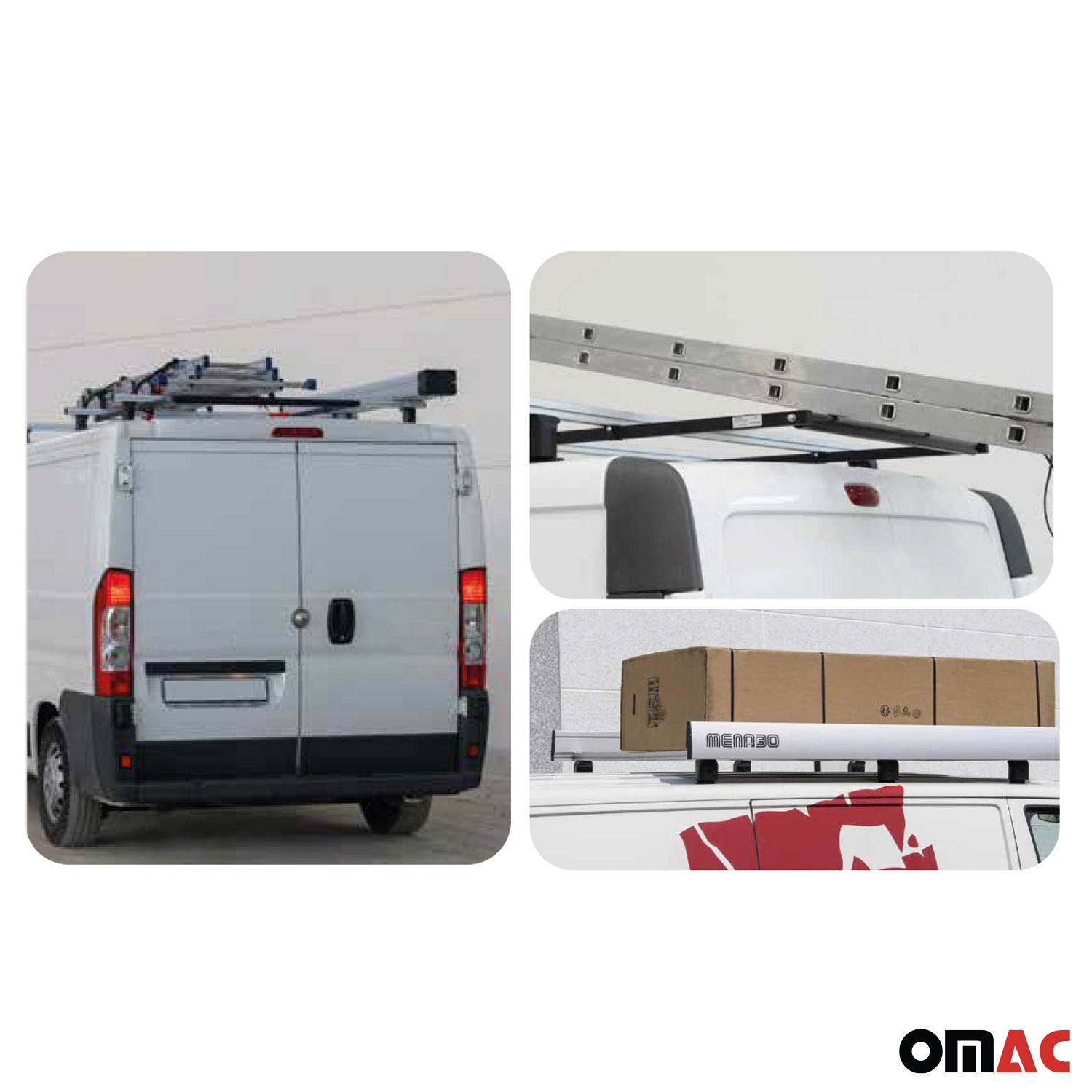Barres de toit Transversales pour Mercedes Vito W447 2014-2026 Aluminium Gris 4x