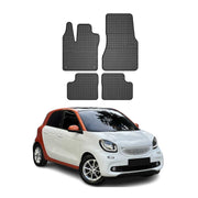 Tapis de Sol pour Smart Forfour 2014-2020 Caoutchouc Noir