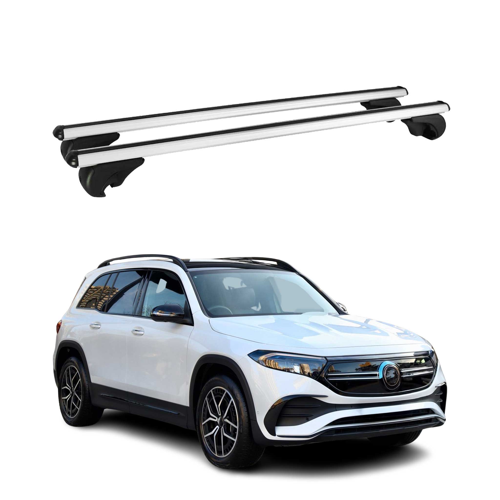 Barres de toit Transversales pour Mercedes EQB 2020-2026 Aluminium Argent