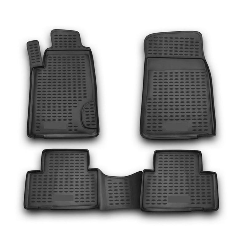 Tapis de sol pour Ssangyong Rexton 2001-2006 en caoutchouc TPE 3D Noir 4Pcs