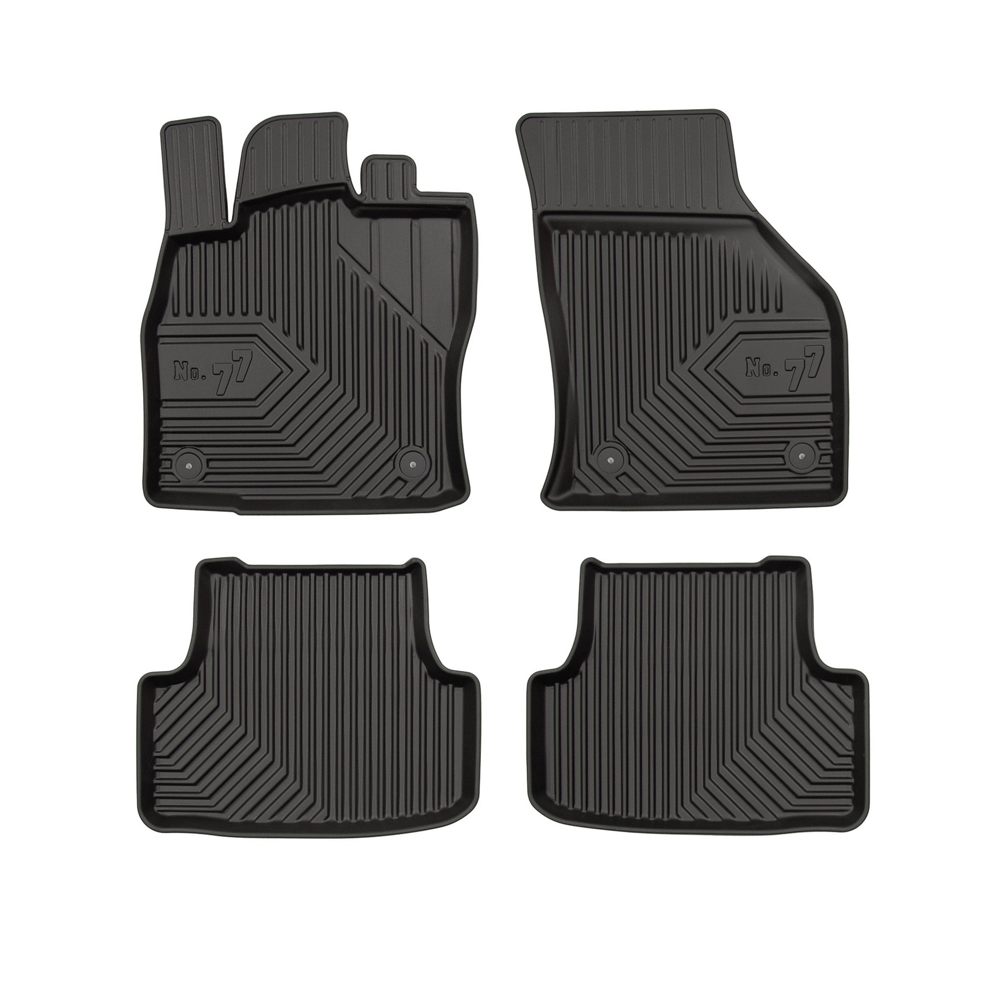 Tapis de Sol de Voiture pour Seat Leon III 2012-2020 TPE Antidérapant Noir 4Pcs