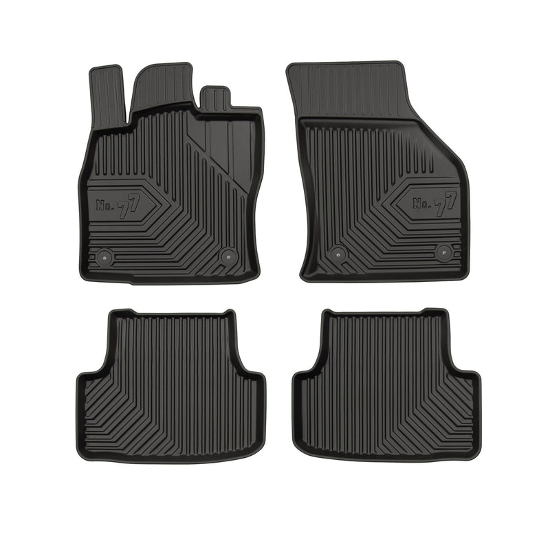 Tapis de Sol de Voiture pour Seat Leon III 2012-2020 TPE Antidérapant Noir 4Pcs