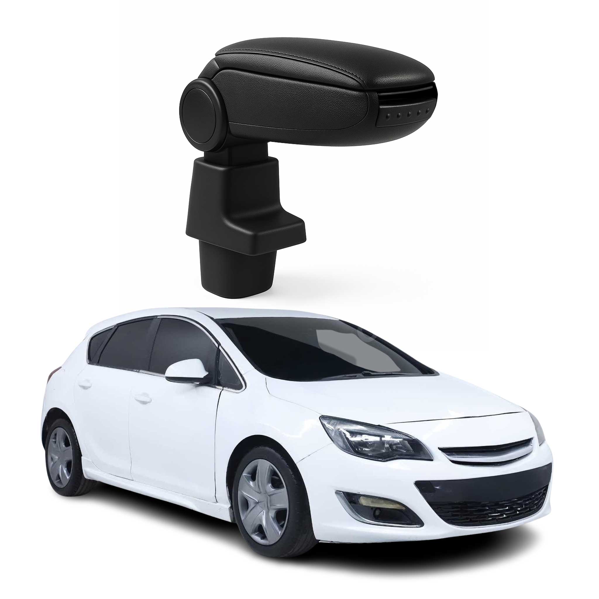 Accoudoir pour Opel Astra J 2009-2015 Vinyl Abs Noir