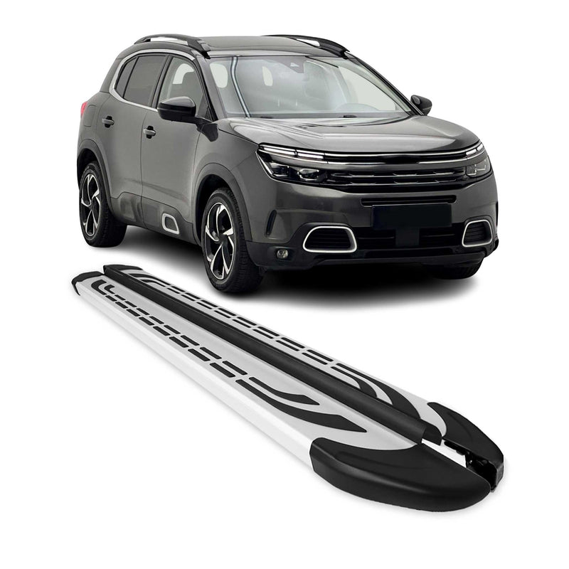 Marchepieds Latéraux pour Citroen C5 Aircross 2018-2025 Aluminium Gris 2Pcs