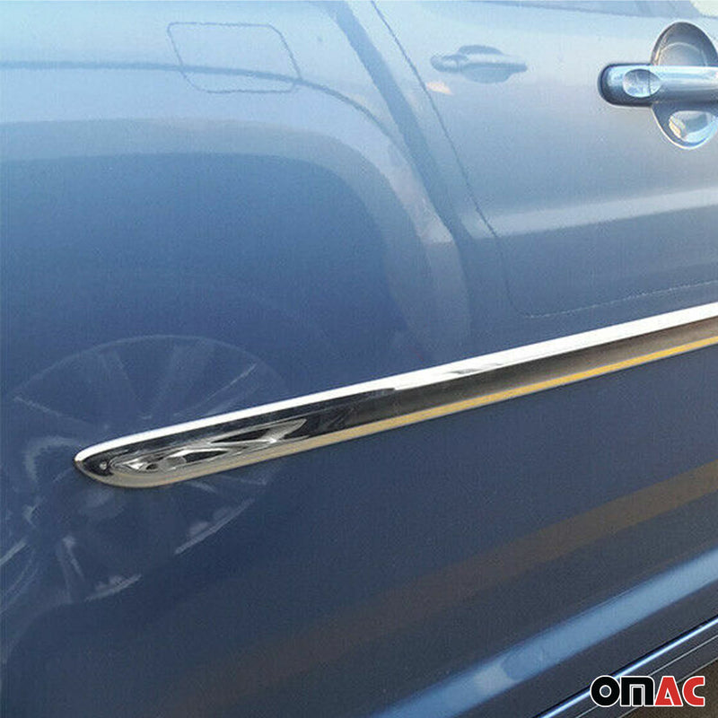 Garniture Baguette de porte latérale pour VW Caddy 2015-2020 inox Foncé 4Pcs