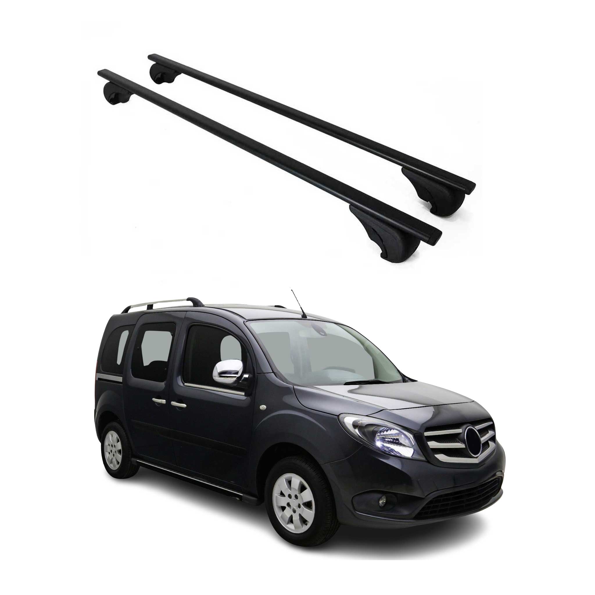 Barres de toit Transversales pour Mercedes Citan 2012-2021 Fer Noir