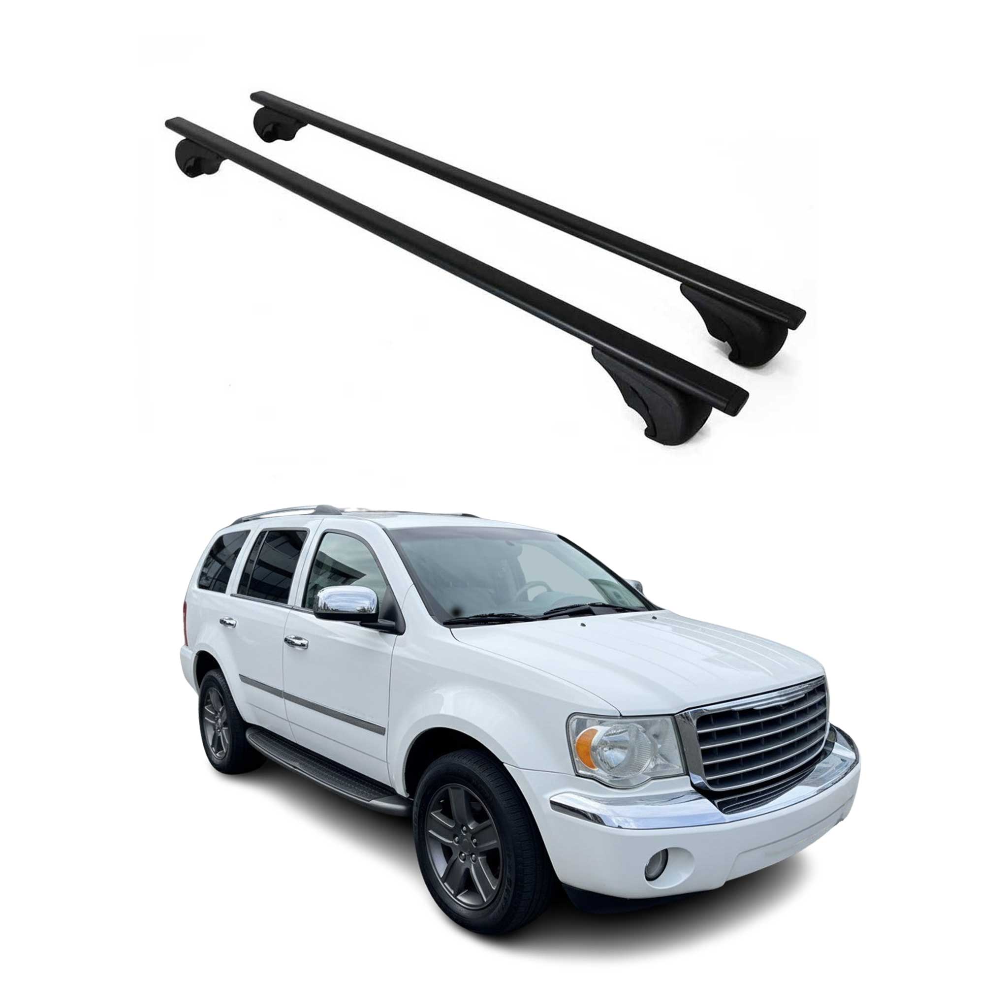 Barres de toit Transversales pour Chrysler Aspen 2006-2009 Fer Noir