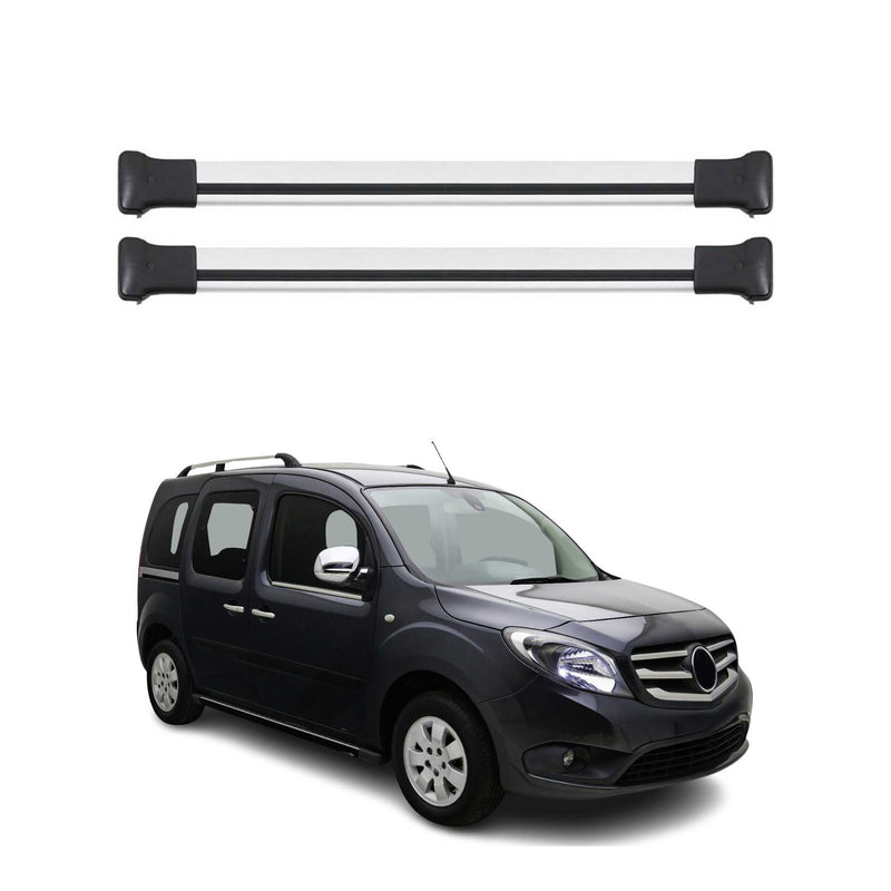 Barres De Toit Transversales pour Mercedes Citan 2012-2021 Alu Gris 2x