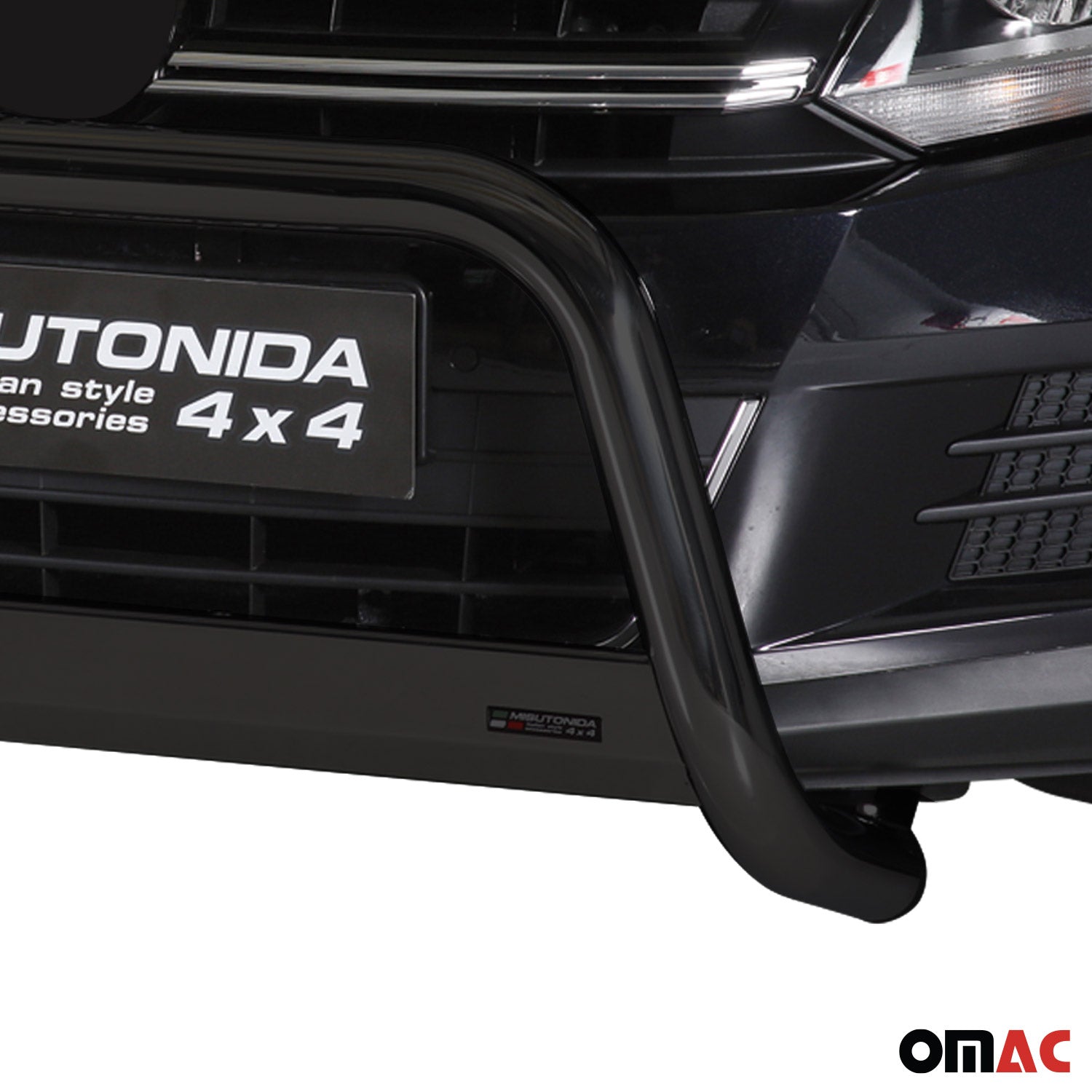Pare-buffle Avant pour VW Tiguan 2011-2016 FL 63mm en Acier Noir