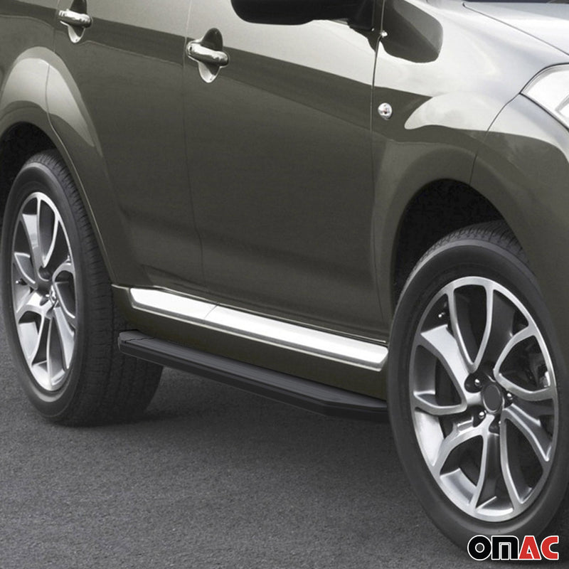 Marchepieds Latéraux pour Citroen C4 AirCross 2012-2024 Aluminium Noir 2Pcs