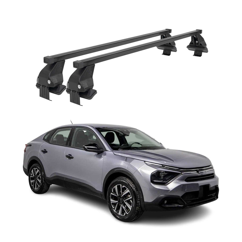 Barres de toit Transversales pour Citroën C4X / e C4X 2022-2025 Noir Acier 2x