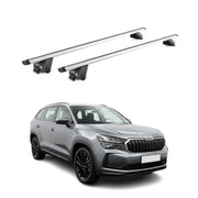 Barres de toit transversales pour Skoda Kodiaq II 2024-2026 Aluminium Gris ABE