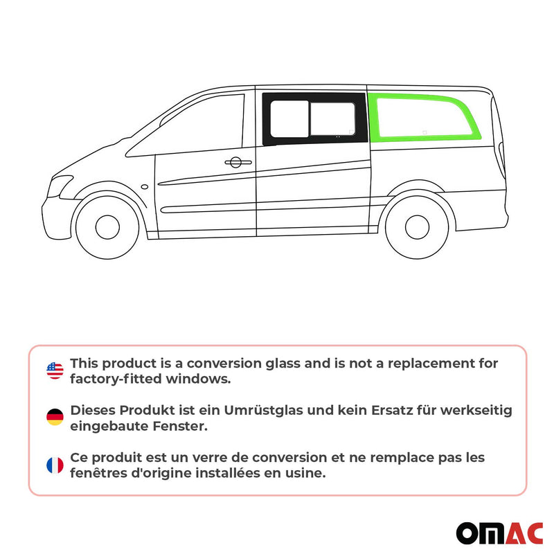Vitre de Porte pour Mercedes Vito W639 2003-2014 L2 Arrière Gauche Verre fixe