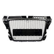 JOM Calandre pour Audi A3 8P Sport-Design ohne Emblem PDC Plastique Noir Mat